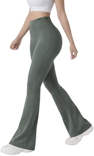 SMILODOX Schlaghose Leggings Damen Loreen, Flared Seamless Sportleggings, Slim Fit Booty Yogahose, Sporthose Blickdicht, Elastische Fitnessleggings für Workout, Gym, Yoga & Alltag