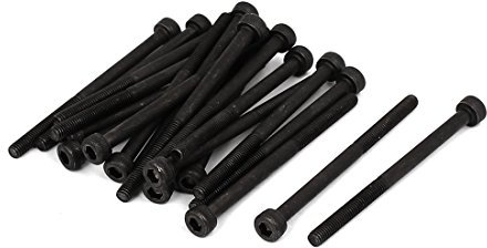 sourcing map 20 Stück M3 x 45mm Legierter Stahl 12.9 Grad Innensechskant Zylinderschrauben Schraube DIN912