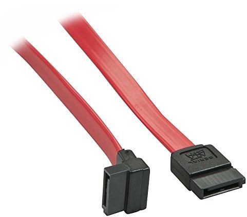 LINDY 33351 - Cable Interno SATA de 7 Pines a 90 Grados (0,5 m), Color Rojo