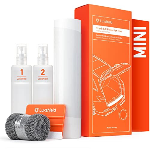 Luxshield Ladekantenschutz Folie für MINI Cooper 3-Türer 3 (III) F56 I 2014-2024 - Stoßstangenschutz, Kratzschutz, Lackschutzfolie - Transparent glänzend