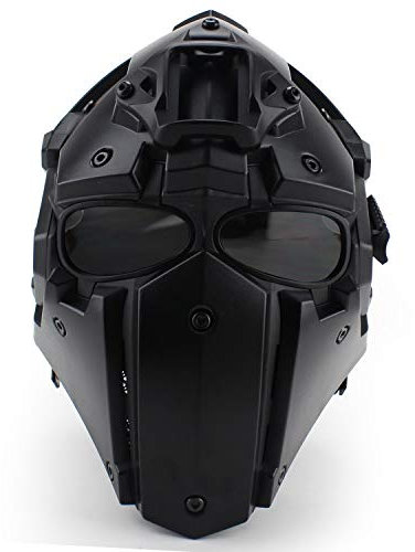 Lejie Taktik Airsoft Helm Full-Covered taktischen Outdoor Motorrad Helm mit Maske Schutzbrille für Jagd Paintball Military Cosplay Movie Prop
