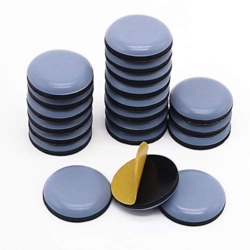 Shintop Furniture Glides, 20 Stück Teflon Möbelgleiter Selbstklebend PTFE Gleiter für Möbel Easy Mover