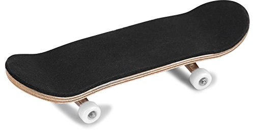 MAGT Fingerskateboard, Mini Finger Skateboard 5 Schichten Ahornholz Legierung Mini Griffbrett Druck Reduzieren Fingerboard mit Box (Weiß)