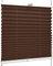 SchattenFreude Klemmfix-Plissee für Fenster | Mit Klemm-Haltern | Ohne Bohren | Braun, Breite: 85cm x Höhe: 100cm