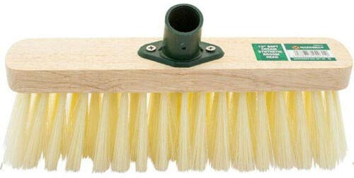 2 X SOFT BRISTLE WOODEN BROOM HEAD FLOOR CLEANING INDOOR OUTDOOR BRUSH SWEEPER