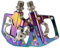 GORIX Fahrradpedale Pedal einseitig flach bindendes Pedal Cleat Set MTB Rennrad Mountainbike (GX-PZ103) (Oil Slick)