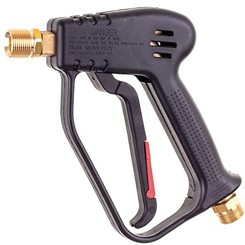Pistolet Professionnel Haute Pression M22 avec Filetage mâle adapté aux nettoyeurs Haute Pression Compatible avec Kärcher Kränzle Kranzle Eau Froide et Chaude HD & HDS
