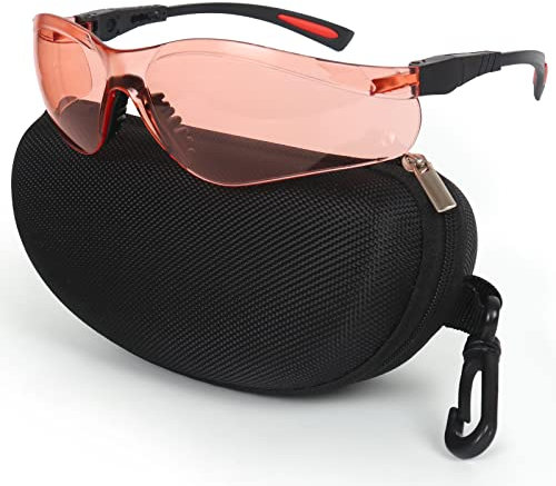 LaneTop AntiFog Shooting Glasses ANSI Z87.1 Eye Protection for Indoor Oudoor Sports Skeet Clay Trap Shooter Range Glass Shooting Eyewear for Men Women-Vermillion