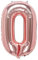 Palloncino Numero Oro Rosa 110 cm Gigante Palloncino Mylar Grande Ideale per Festa Adatto per Elio - Numero 0
