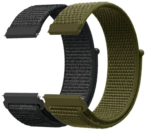 LYYLTX Nylon Fabric Uhrenarmbänder 20mm/22mm Armband für Herren Damen Ersatzband Schnellverschluss Smartwatch Sport Uhren Ersatzarmband Einstellbares Soft Breathable Watch Strap