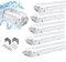 Ikodm 24W LED Feuchtraumleuchte 150 cm 4000K Neutralweiß 4080 lm Wannenleuchte, Doppelt T8 LED Röhre, IP65 Leuchtstoff lamp, Wannenleuchte, Garagenlampen, Bürodeckenleuchte, Gartenleuchte, 6 Stück