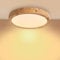 Baerolc LED Deckenleuchte Holz, 40CM Deckenlampe Wohnzimmer, 28W 3000K Warmweiß Rund für Schlafzimmer/Büro/Küche/Kinderzimmer/Flur/Balkon