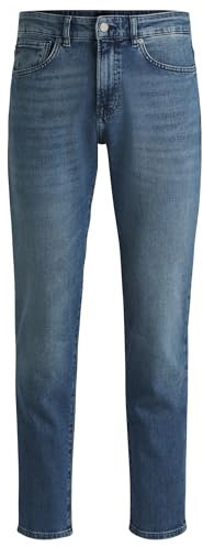 BOSS Mens Re.Maine BC-C Maine Pure-Blue Regular-fit Jeans in Comfort-Stretch Denim