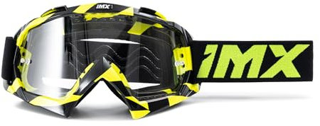 IMX RACING MUD Motorrad Schutzbrille | Klare Linse | Anti-Beschlag und Anti-Kratz Linse | Band mit Silikondruck | Drei Lagen Schaum | Ein Linse enthalten