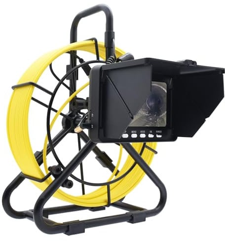 KAOLALI 15 m Inspektionskameras, Endoskopkamera mit Abwasserrohr, Inspektionskamera, 6 LED-Leuchten mit DVR-Funktion und Schlangenkabel, wasserdicht für Abwasserleitung, Heimrohr, Sanitärarbeiten