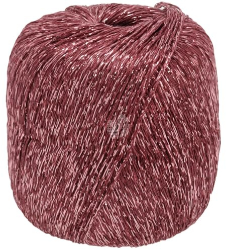 LANA GROSSA Brillino | Beilaufgarn mit farbigem Lurexfaden | Handstrickgarn aus 83% Viskose & 17% metallische Faser | 25g Wolle zum Stricken & Häkeln | 200m Garn FB 31