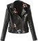 Rumity Damen Jacke Motorrad Lederimitat Stehkragen Mantel Kunstleder Jacke Bikerjacke mit Nieten Reißverschluss für Outdoor Herbst Frühling Jacken Damen Sale Winter Wintermantel Damen Warm
