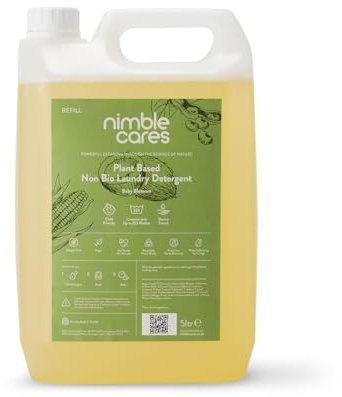 Nimble Cares Plant Based Non Bio Laundry Detergent Baby Blossom refill 5000ml (Up to 225 washes)
