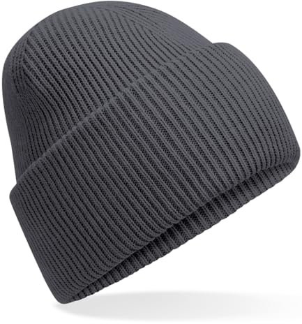 Hatstar Warme Damen Beanie Mütze | Herren Wintermütze | Strickmütze | Für Damen und Herren (Dunkelgrau)