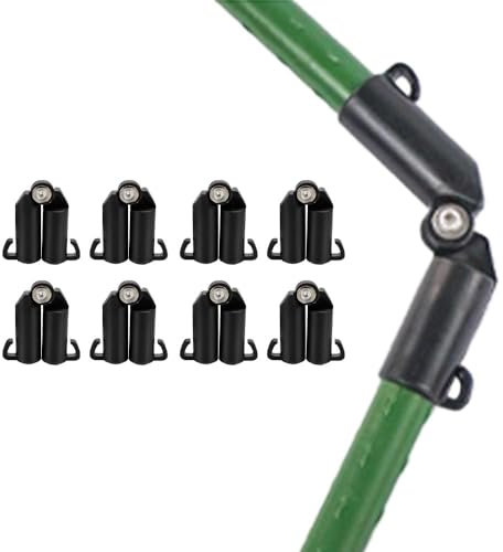 8 Pezzi Raccordi Connettori Traliccio Ø11mm, Per Bastone Supporto Piante Da 11mm, Snodabile 180° (8 PCS Raccordi Traliccio 11mm 180°)