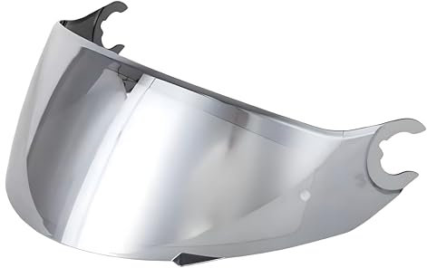 Guajiro - Visiera per casco compatibile con Shark VZ160 Spartan | Skwal | Skwal 2 | D Swawal - Schermo in policarbonato predisposto per Pinlock (Argento)