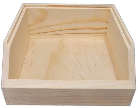 Zeller 13392 Ordnungsbox, Kiefer, ca. 15 x 15 x 7 cm, Holz Natur Sichtlagerbox