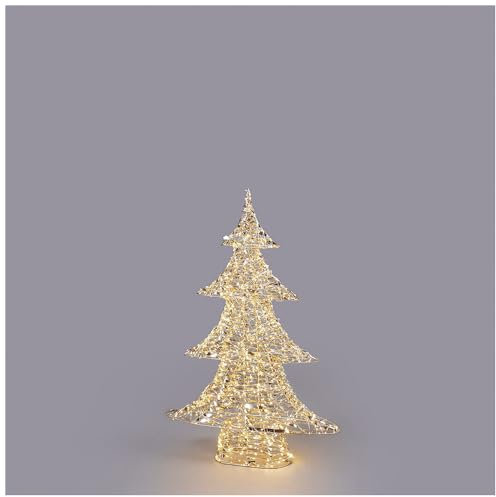 EDG Enzo De Gasperi Albero di Natale Illuminato con 960 microled in Metallo 54x13xH78 cm