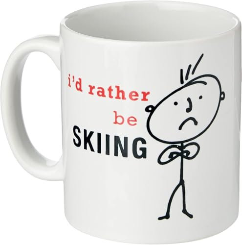 kisoyo Mens I'd Rather Be Skiing Mug Dad Boyfriend Son Cup Gift Husband