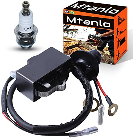 Mtanlo Bobine di accensione per Stihl TS400 TS410 TS420 TS460 Motosega 1130 400 1302, bobine di accensione con L7T/BPMR7A Candela di accensione