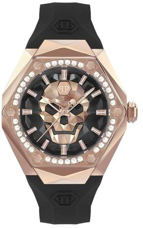 Philipp Plein Herren Analog Quarz Armbanduhr The $Kull Spikes