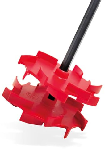 Nivilli TWISTY Dissolver-Set, Rührwerk/Rührstab für Bohrmaschine & Akkuschrauber. Epoxidharz-, Spachtelmasse-, Putz-, Farb-Mixer. Blasenfreie Vermischung. Stab 500mm (Ø10mm) + 2x Scheibe 100mm