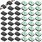 Augshy 60 PCS Light Strip Mounting Clips White Self Adhesive Led Light Fasteners Mounting Holder Cable Clamp Organizer for 10 mm Light Strip (Black)