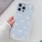 QLTYPRI Bow Case for iPhone 12/iPhone 12 Pro, Clear Cute Ribbon Bow Phone Case Curly Wavy Aesthetic Phone Case, Slim Soft Transparent Shockproof Protective Cover for Women Girls - White