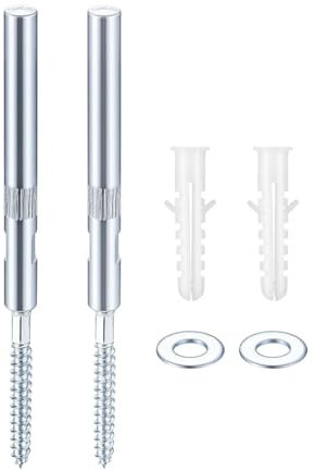 TPZORJX 2 pezzi Mensole Galleggianti Supporti Invisibili - per Ripiani Muro Ø10x100mm, Supporti Nascosti per Mensole,con Viti Per Supporto Muro Cremagliera per Mensole