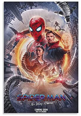 Leinwandbild Spiderman No Way Home Cool Ball Game Star Poster Leinwand Wall Art Room Pictures for Schlafzimmer Gifts Decor ohne Rahmen (50 x 70 cm, ohne Rahmen)