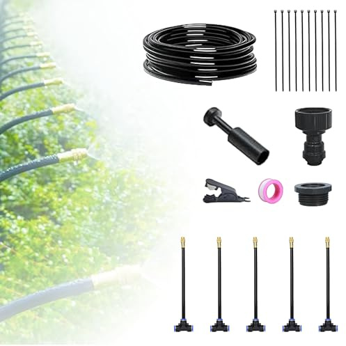 Yeliuxi 360° Curved Garden Automatic Irrigation System,Bewässerungssystem Garten,Automatische Bewässerungssets,Garten Bewässerung Kit,Misting System,für Landschaft,Flower Bed und Terrasse Pflanzen 5m
