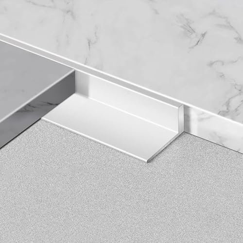 WJYWX Aluminiumlegierung Fliese Profilschiene, 0.9Mx3pcs Fliese Ende Streifen, Quadratische Ecke Rand Trim Für Fliese Schutz, Edge Guard Für Bad Und Küche(Matte Silver,12mmx0.9m)