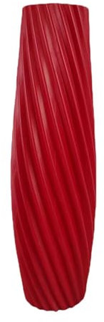 Blumenvase, Blumenarrangement, unzerbrechliche Vase, Blumenbehälter für die Dekoration im Café, Rot