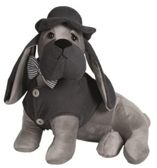 Straits Door Stop Weighted Velvet Novelty Home Decoration (Dachshund - Grey)
