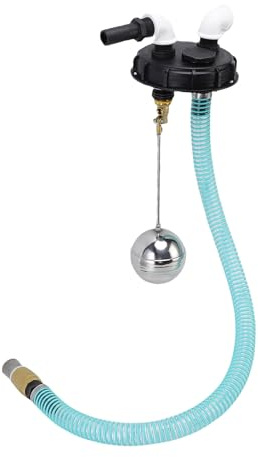 Jiawu IBC -TOTE -Deckel, DN150 IBC Water Fly Tanks Cap mit Doppelter Entlüftungsloch, 25 -mm -Schlauch, Einstellbares Schwimmerkugelventil, TOTE -Abdeckung für Chemikalie