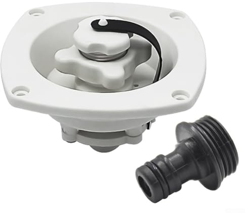 Honseadek Wohnmobil-Wassereinlassregler mit integriertem Rückschlagventil für und Marine-Wasserfüllsysteme, passend für weiße und schwarze PP+ABS-Konstruktion