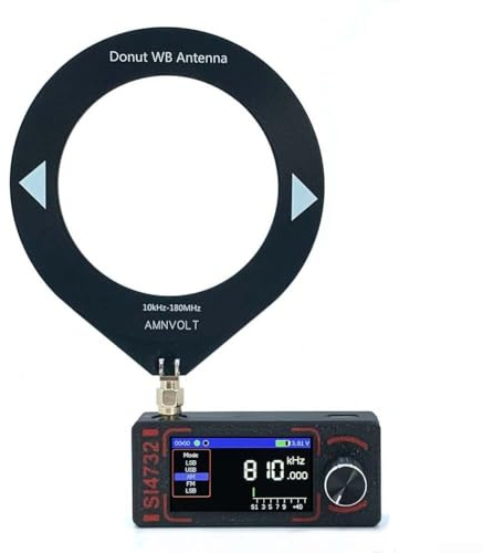 SI4732 Radio mit 4,8 cm IPS-Bildschirm, Vollband-FM/AM/SSB-Empfänger, 800 mAh Akku, Typ-C-Ladegerät, tragbarer HF/SW/VHF-Tuner (Loop-Antenne)