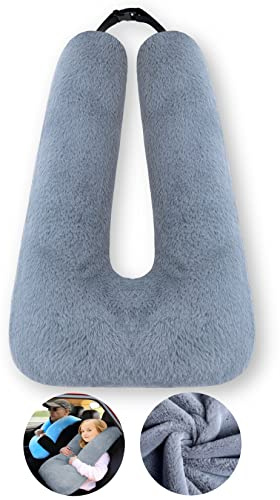 FHSGGP Travel Pillow Car Pillow Kid Car Sleeping The Sleeping Aid for Adults and Kids on Road Trips Kids Travel Pillow Gray