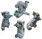 4 PCS Pflanzer Topf Aufhänger Dekorationen, Drachen Topf Vase Rand Statue Ornament, 3D Drachen Figuren