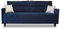 Grekpol Tilia Schlafsofa, 216x102cm, Blau, Armlehnen, Komfortabel, Minimalistisch, Modern, Skandinavischer Stil, Kaschmirstoff, Verschleißfest