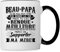 Spreadshirt Beau Papa Bonus Père Rendu La Vie Meilleure Merci Fête des Pères Mug Bicolore, taille unique, blanc/noir