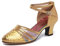 TangDao Damen Salsa Latin Tanzschuhe Tango Schuhe Riemchen Blockabsatz Pumps（Gold.EU 41Normal