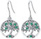 Tree of Life Earrings for Women, 925 Sterling Silver Earrings Cubic Zirconia Jewellery Original Design Gifts for Mum/Girlfriend/Wife/Daughter