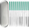 Lot de 10 limes à aiguilles polyvalentes de 1,8 m pour bijoutiers, métal, plastique, bois, modèle 3D rond et rond, différentes formes, aiguilles avec boîte à outils