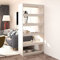 WIFESE Bücherregal 80x35x167 5 Fächer Holzregal Raumteiler Regal für Wohnzimmer Arbeitszimmer Büro Würfelregal Weiß Standregal Bookshelf Hochschrank Aufbewahrungsregal Aktenregal Massivholz Kiefer